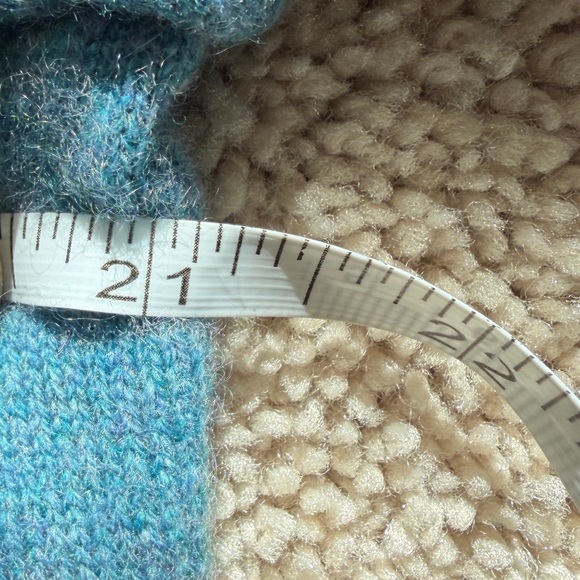 NWT Garnet Hill Braided Cashmere Sweater in Slate Blue - Picture 5 of 9